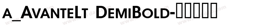 a_AvanteLt DemiBold字体转换